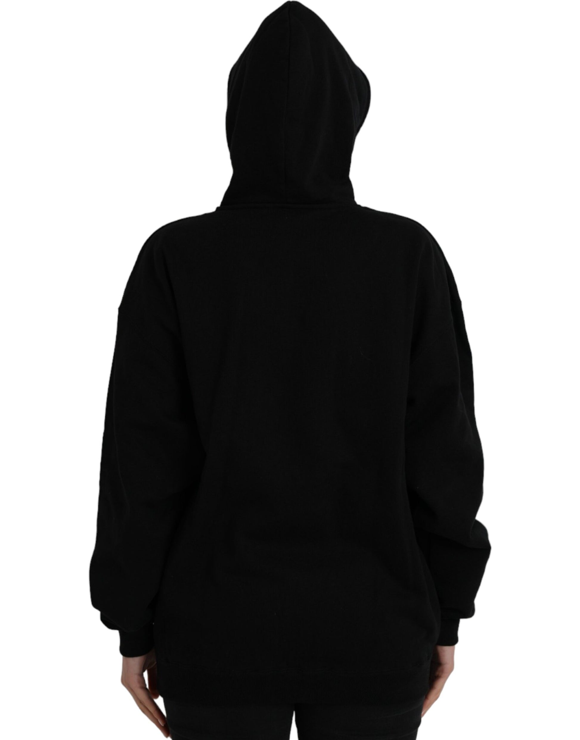 Balenciaga Black Cotton Logo Hooded Pullover Sweatshirt Sweater - Ginchy