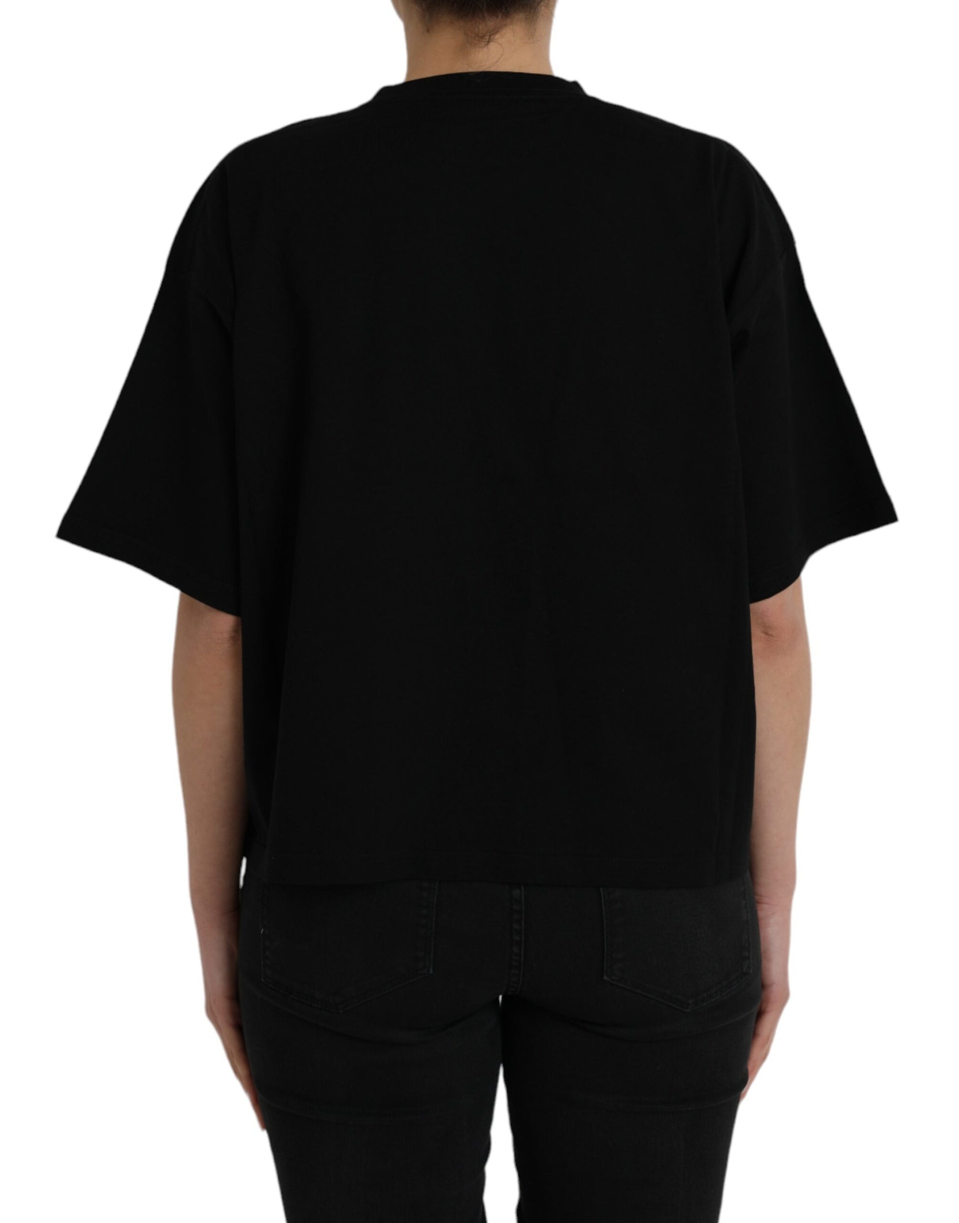 Balenciaga Black Cotton Logo Crew Neck Short Sleeves T-shirt - Ginchy