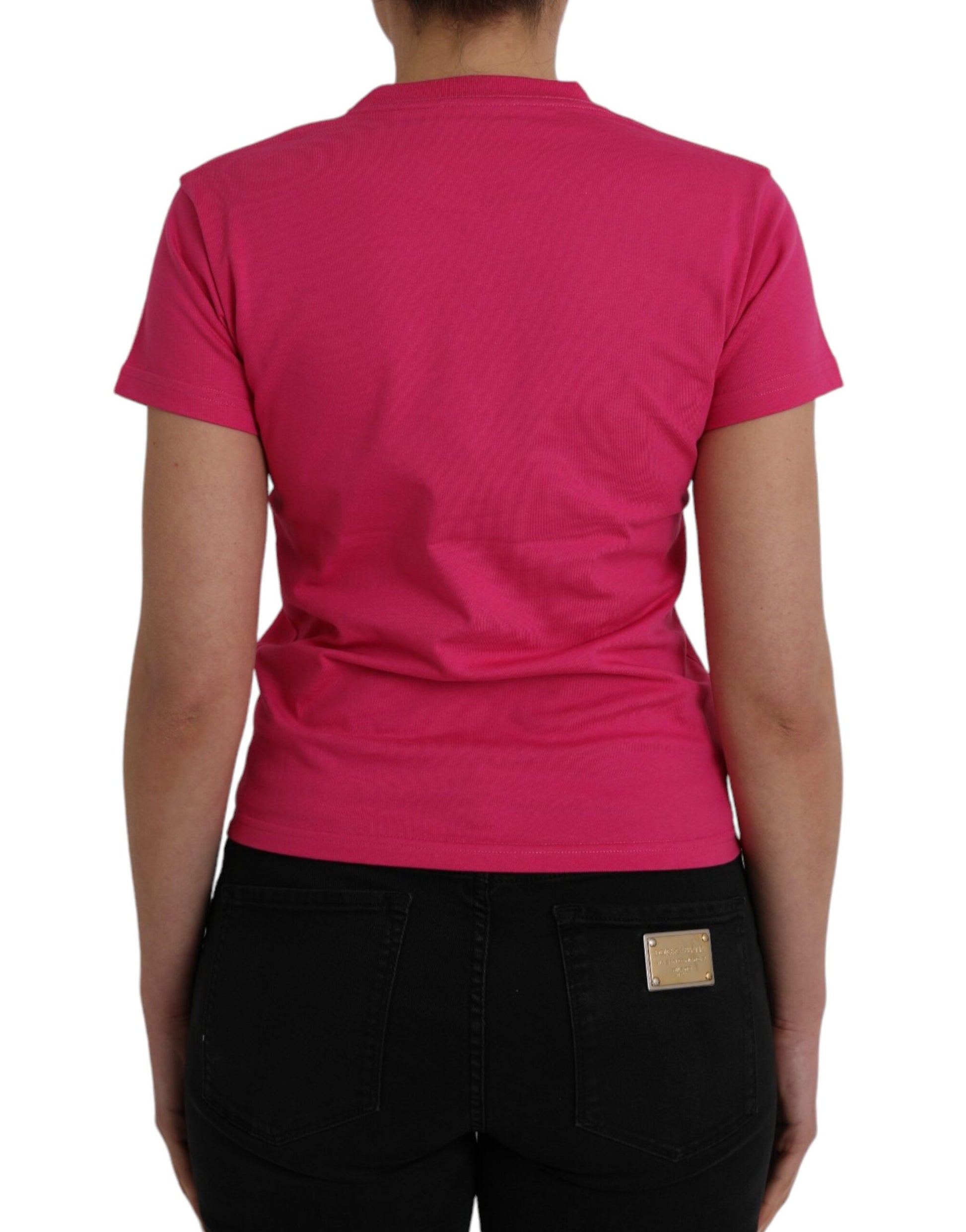 Balenciaga Pink Cotton Crew Neck Short Sleeves Tee T-shirt - Ginchy