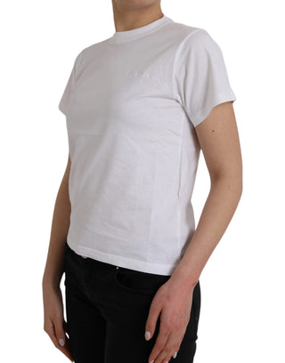 Balenciaga White Cotton Crew Neck Short Sleeves T-shirt - Ginchy