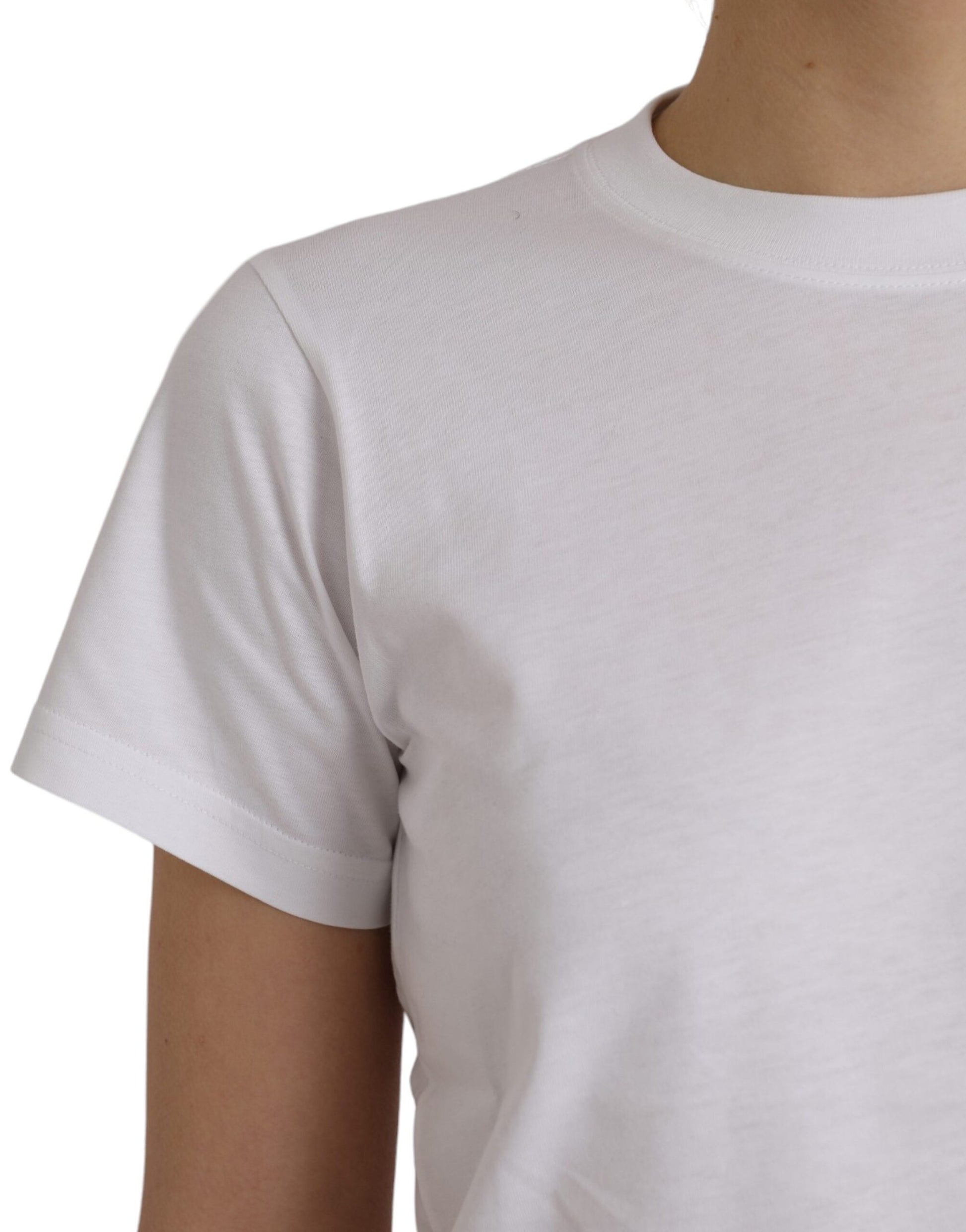 Balenciaga White Cotton Crew Neck Short Sleeves T-shirt - Ginchy