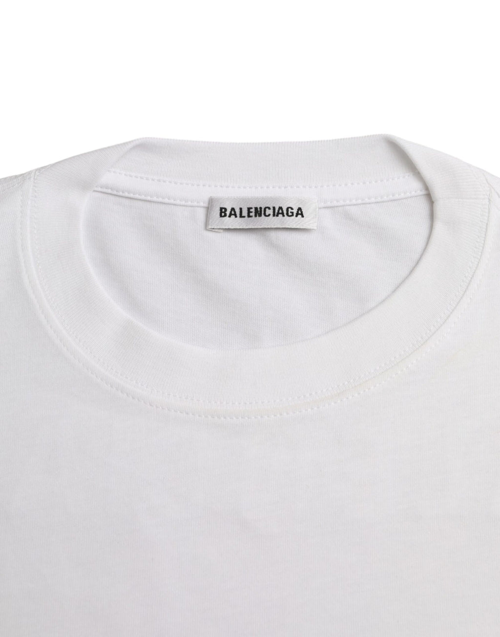 Balenciaga White Cotton Crew Neck Short Sleeves T-shirt - Ginchy