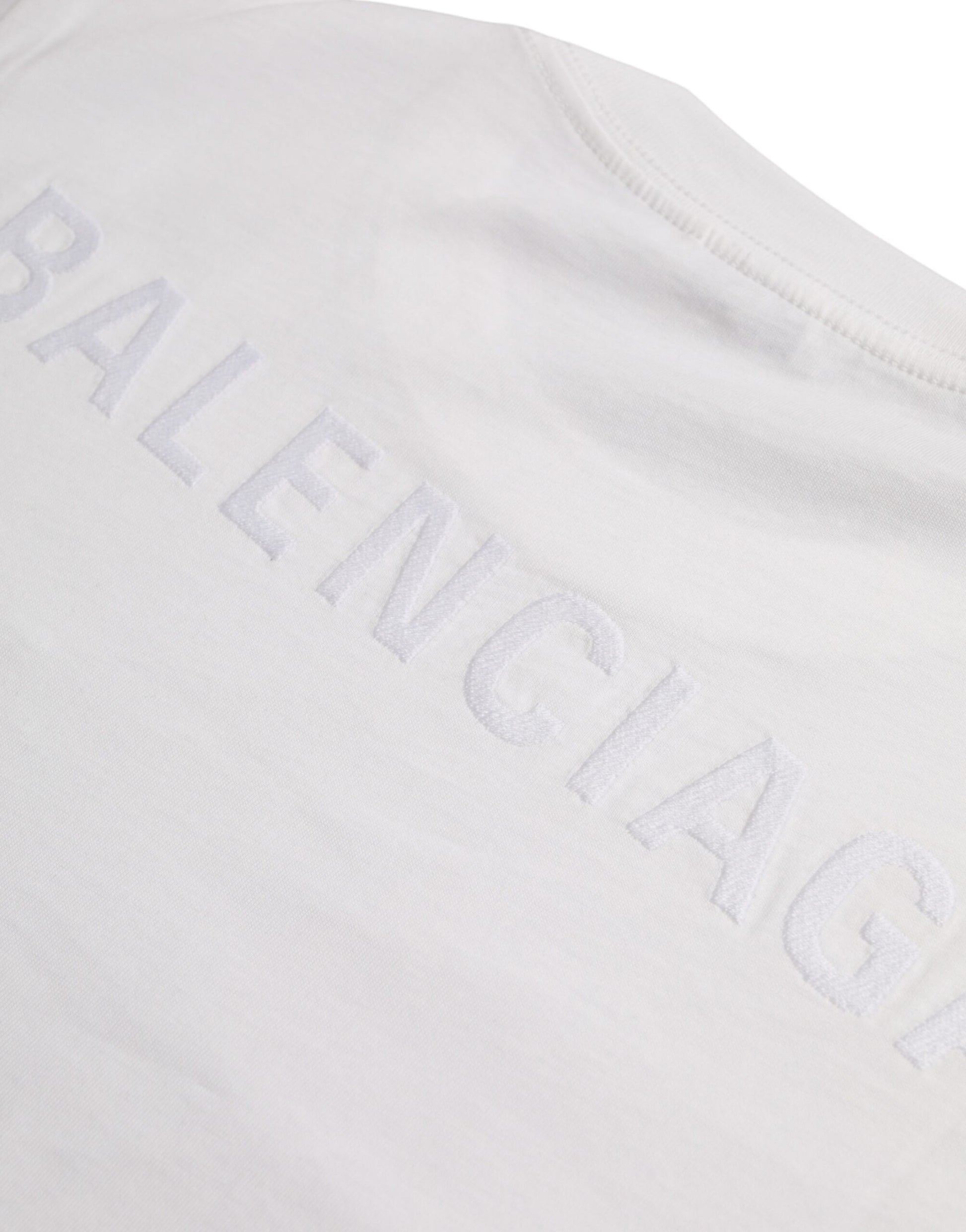 Balenciaga White Cotton Crew Neck Short Sleeves T-shirt - Ginchy