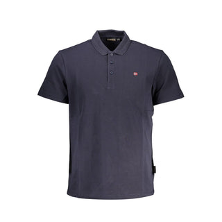 Napapijri Blue Cotton Men Polo - Ginchy