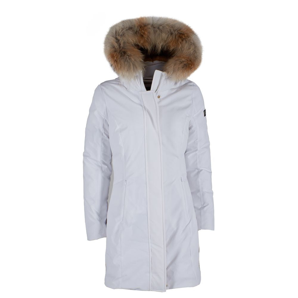 Yes Zee White Nylon Women Jacket - Ginchy