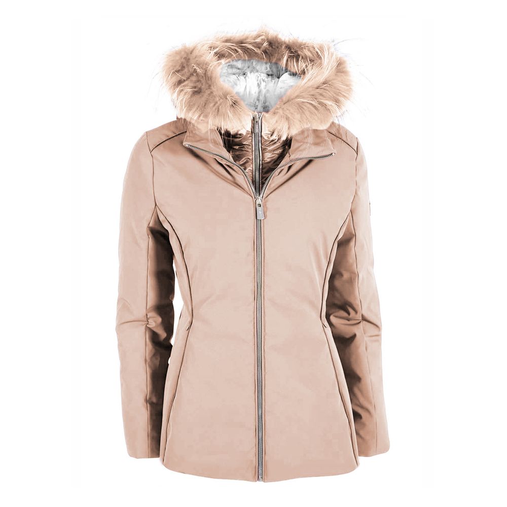 Yes Zee Beige Polyamide Women Jacket - Ginchy