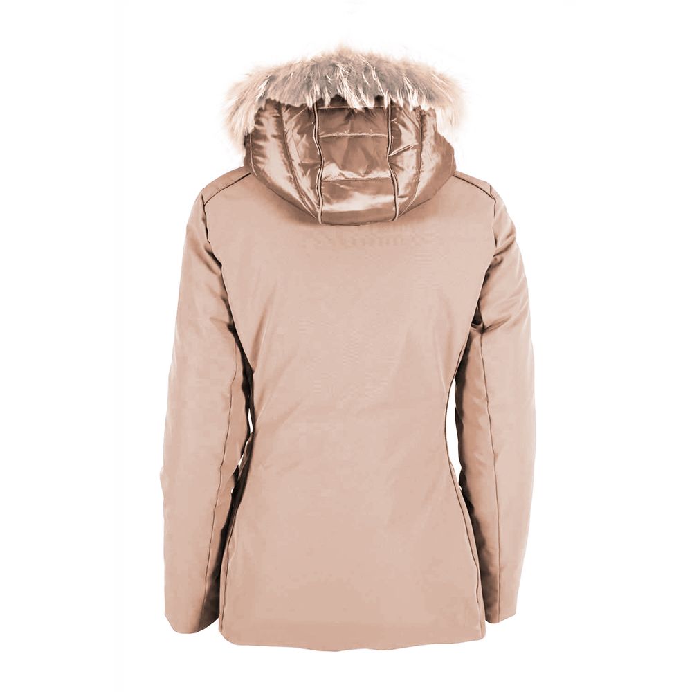 Yes Zee Beige Polyamide Women Jacket - Ginchy