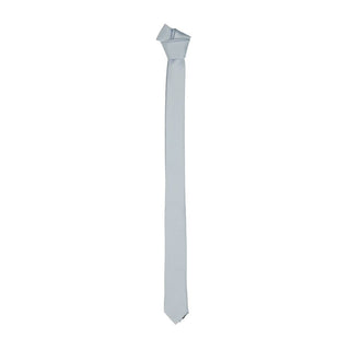 Emilio Romanelli Sleek Silk Slim Tie in Chic Gray - Ginchy