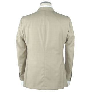 Emilio Romanelli Beige Wool Men's Blazer - Ginchy