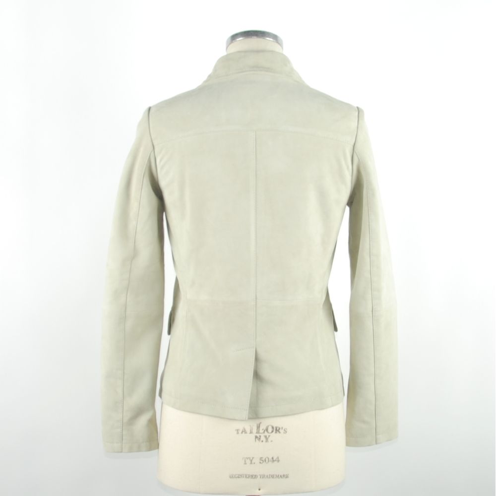 Emilio Romanelli White Leather Women Jacket - Ginchy