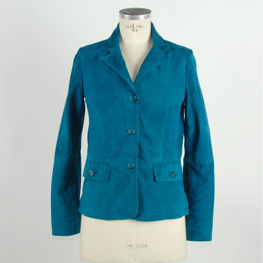 Emilio Romanelli Green Leather Women Jacket - Ginchy