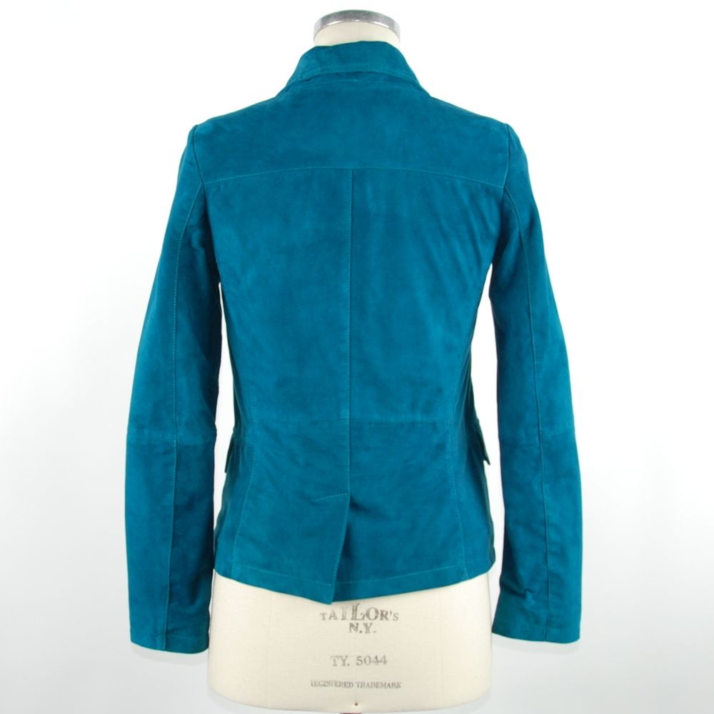 Emilio Romanelli Green Leather Women Jacket - Ginchy