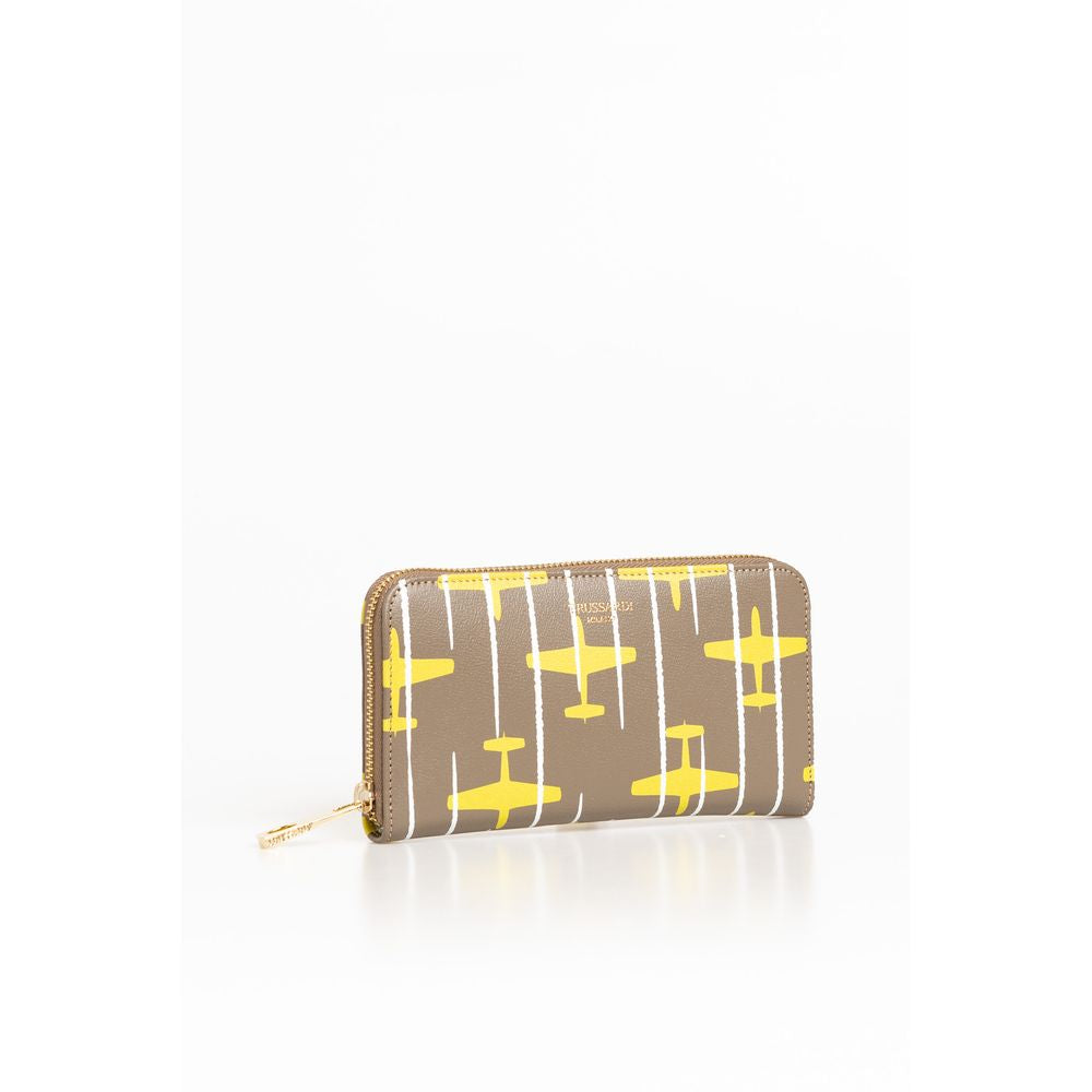 Trussardi Beige Leather Women Wallet - Ginchy