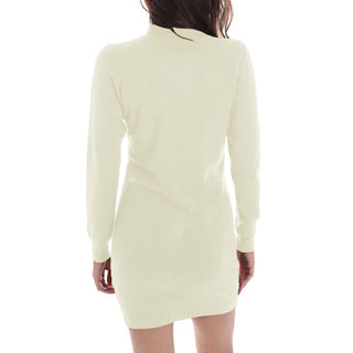 Yes Zee White Viscose Dress - Ginchy