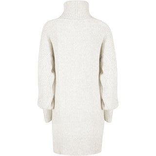 Yes Zee White Marabou Women Dress - Ginchy