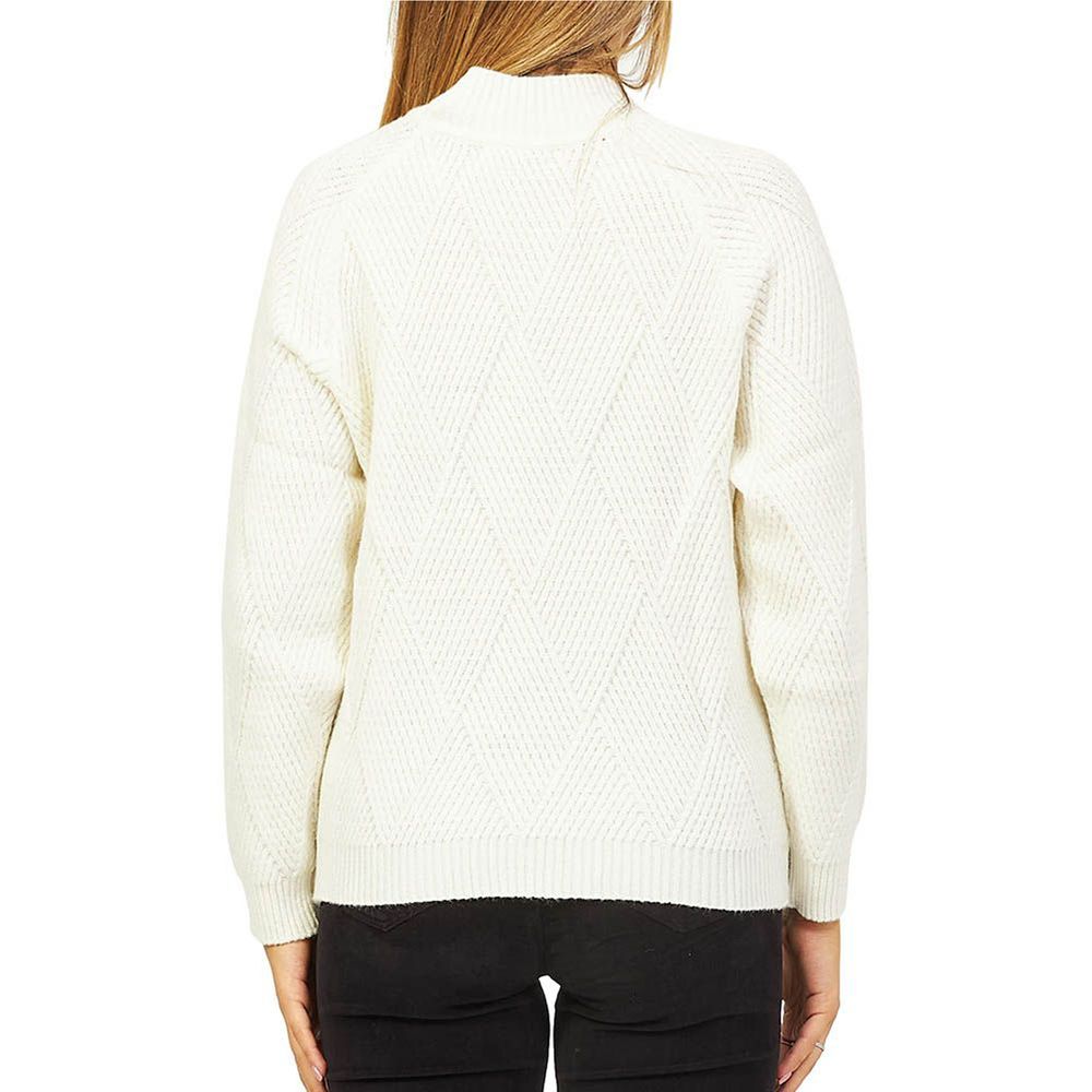 Yes Zee White Acrylic Women Sweater - Ginchy