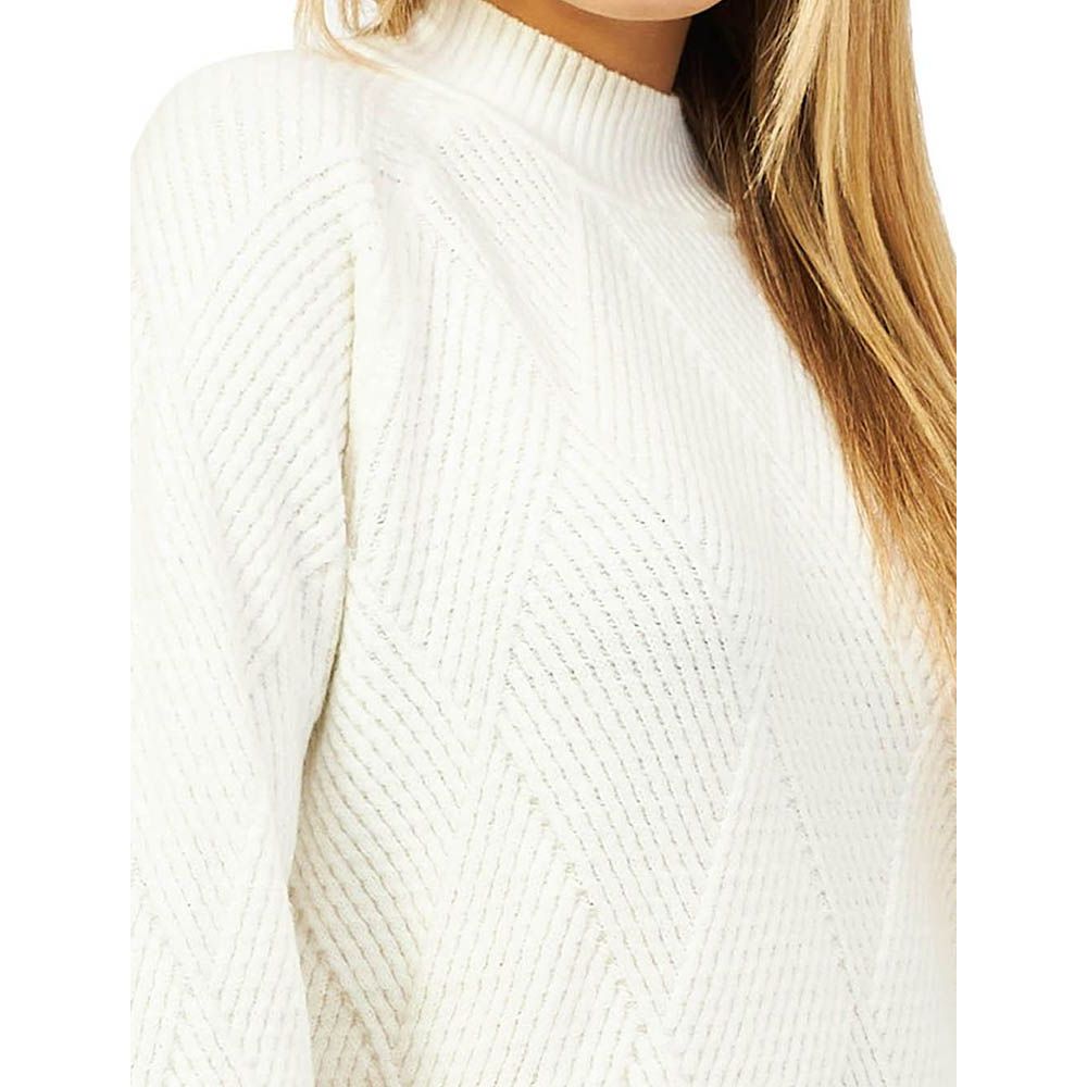 Yes Zee White Acrylic Women Sweater - Ginchy