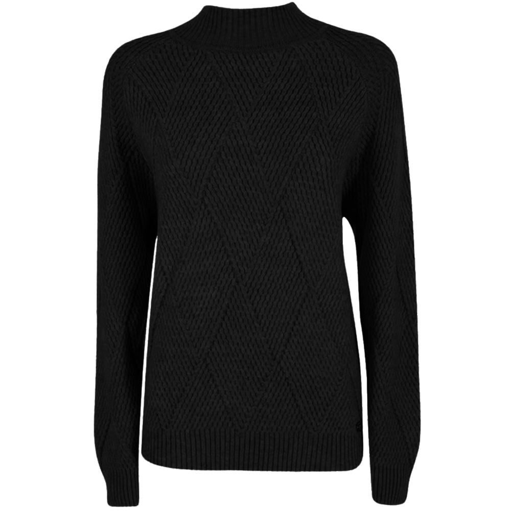 Yes Zee Black Acrylic Women Sweater - Ginchy
