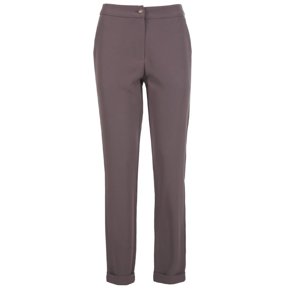 Yes Zee Gray Polyester Jeans & Pant - Ginchy