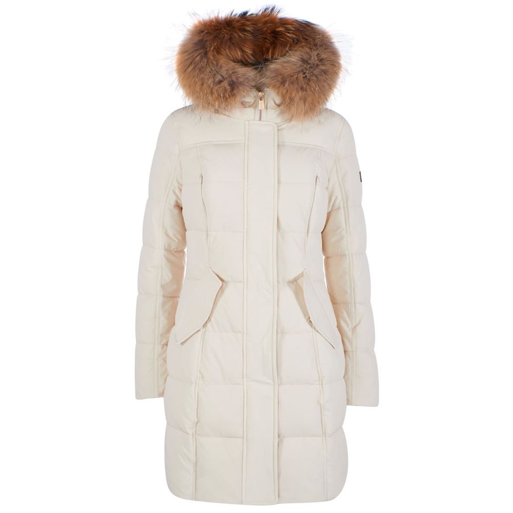 Yes Zee White Nylon Jackets & Coat - Ginchy