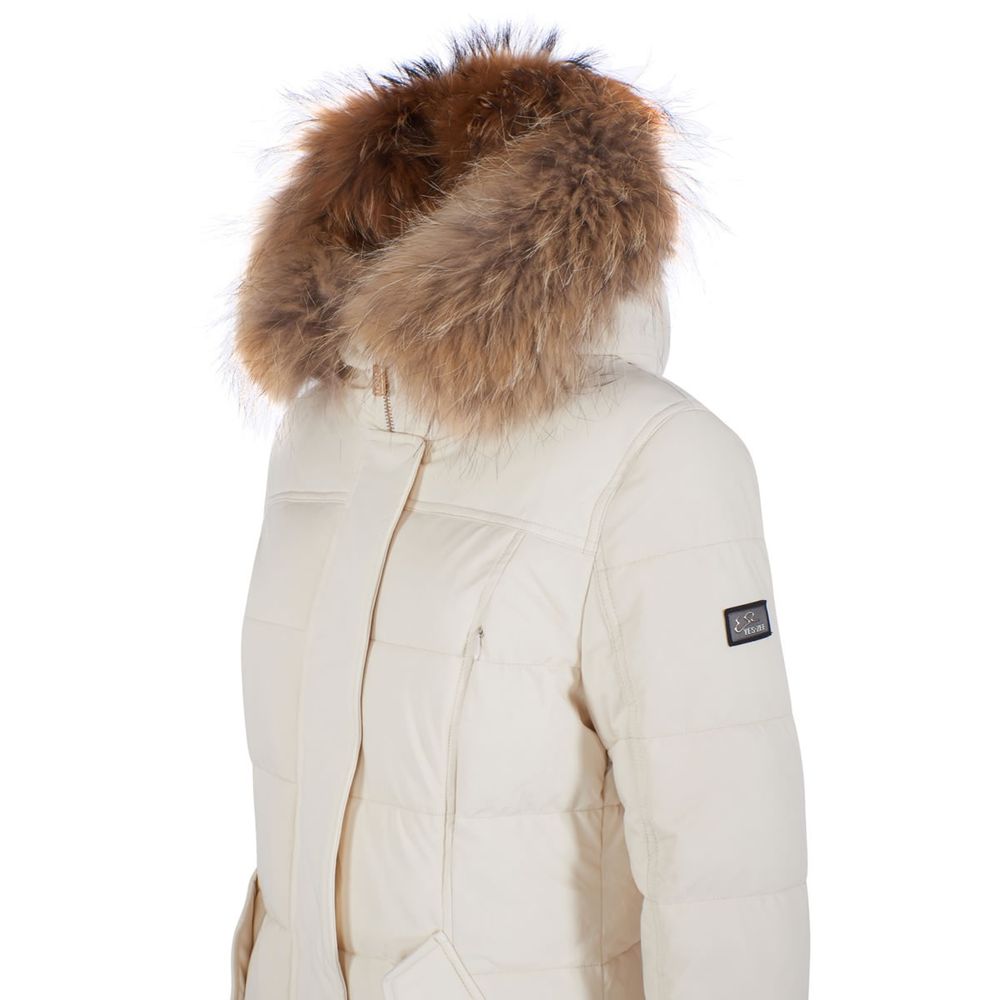 Yes Zee White Nylon Jackets & Coat - Ginchy