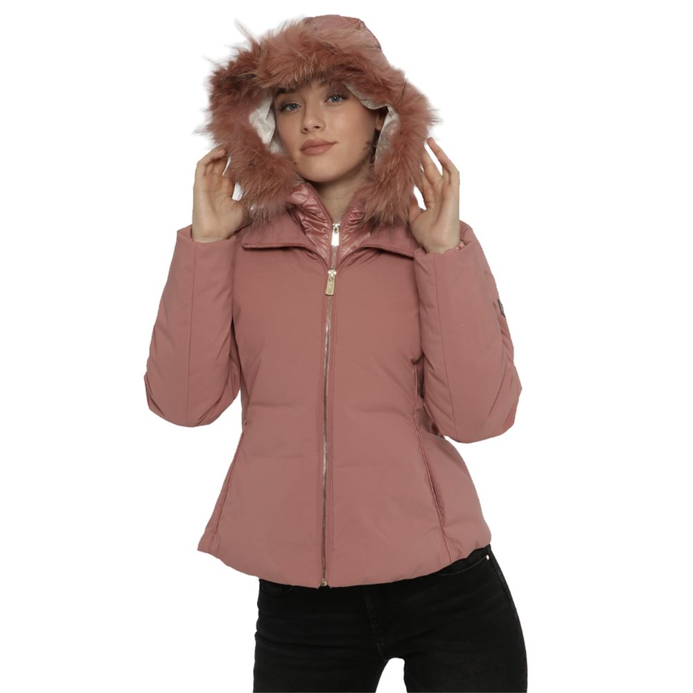 Yes Zee Pink Nylon Jackets & Coat - Ginchy