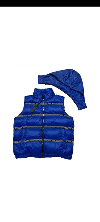 Versace Elegant Black Logo Band Vest with Detachable Hood - Ginchy
