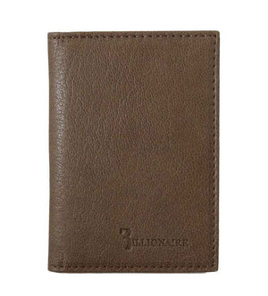 Billionaire Italian Couture Brown Leather Bifold Wallet