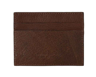 Billionaire Italian Couture Brown Leather Cardholder Wallet