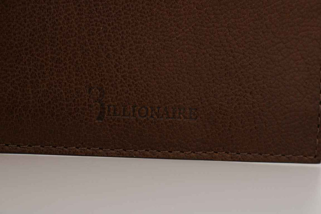Billionaire Italian Couture Brown Leather Cardholder Wallet