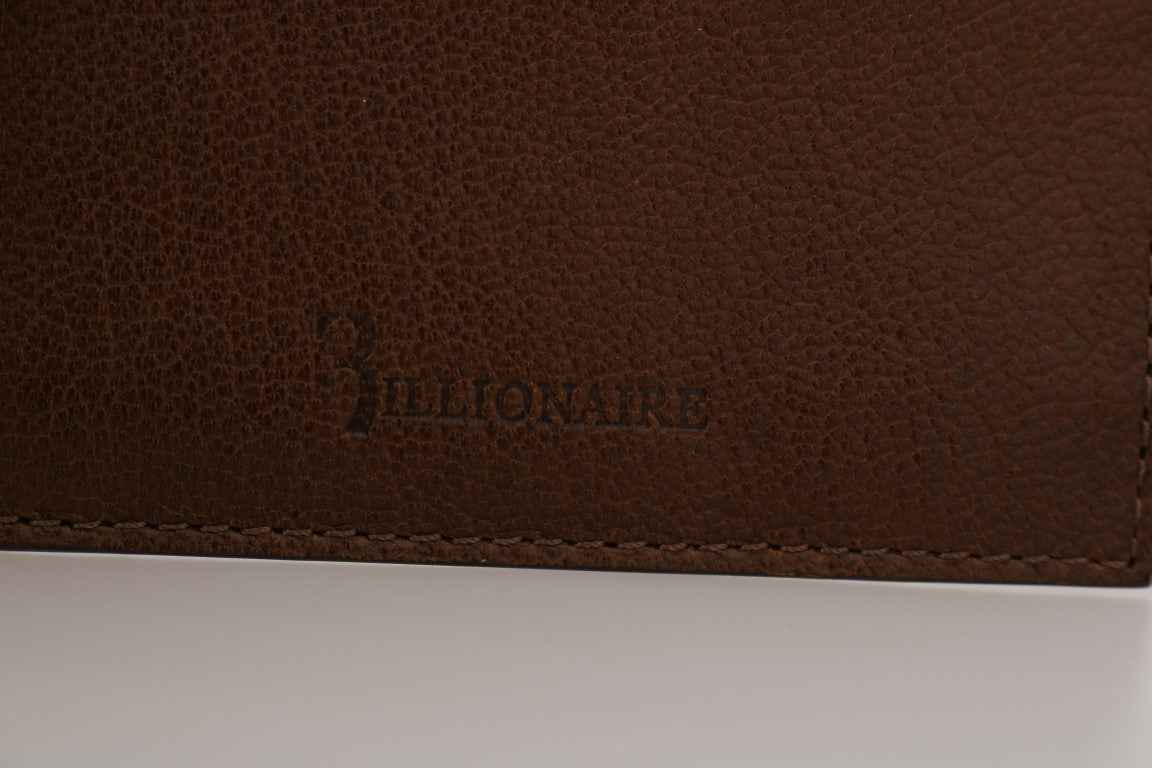 Billionaire Italian Couture Brown Leather Cardholder Wallet