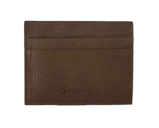 Billionaire Italian Couture Brown Leather Cardholder Wallet