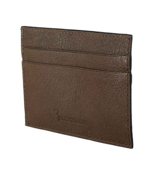 Billionaire Italian Couture Brown Leather Cardholder Wallet
