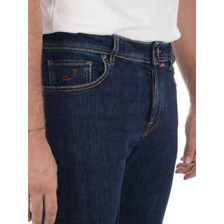 Jacob Cohen Blue Cotton Jeans & Pant - Ginchy