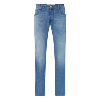 Jacob Cohen Light Blue Cotton Men Jeans - Ginchy