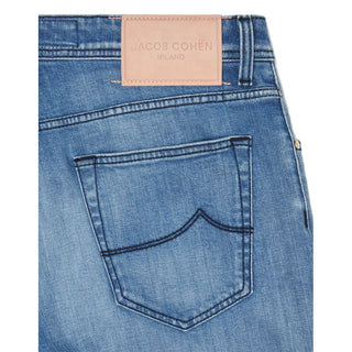 Jacob Cohen Light Blue Cotton Men Jeans - Ginchy