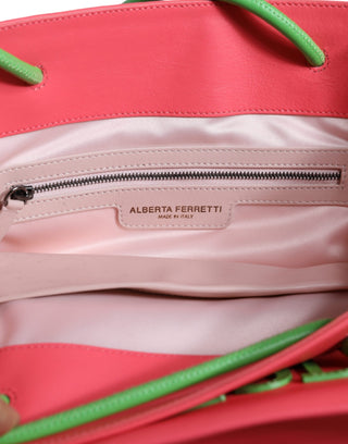 Alberta Ferretti Pink Leather Weekend Wednesday Shopping Tote Bag - Ginchy