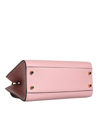 Versace Pink Small Top Handle Grainy Calf Leather Crossbody Bag - Ginchy