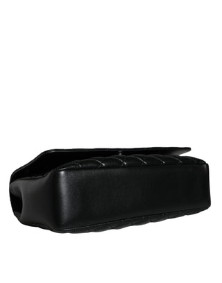 Versace Black Quilted Lambskin Leather Crossbody Shoulder Bag - Ginchy