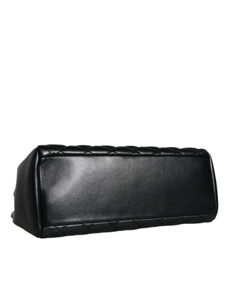 Versace Black Quilted Nappa Leather Shoulder Chain Strap Bag - Ginchy