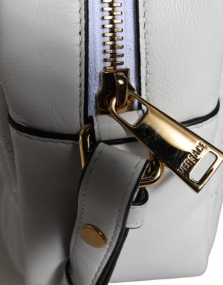 Versace White Quilted Nappa Leather Crossbody Shoulder Bag - Ginchy