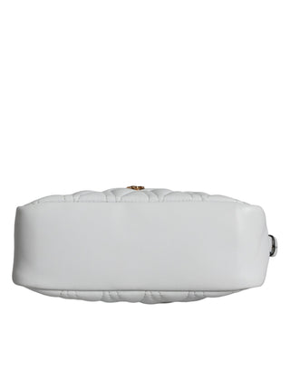 Versace White Quilted Nappa Leather Crossbody Shoulder Bag - Ginchy