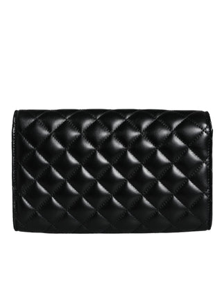 Versace Black Quilted Nappa Leather Crossbody Shoulder Bag - Ginchy