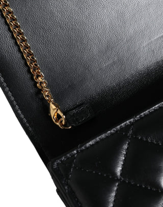 Versace Black Quilted Nappa Leather Crossbody Shoulder Bag - Ginchy