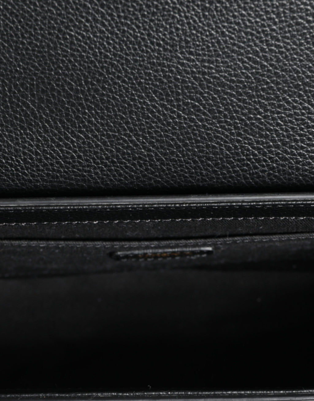 Versace Black Grainy Calf Leather Logo Crossbody Shoulder Bag - Ginchy