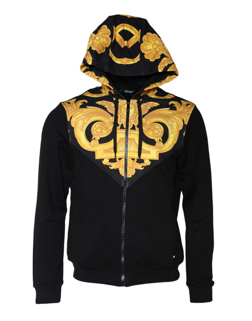 Versace Black Medusa Print Cotton Full Zip HoodieSweatshirt Sweater - Ginchy