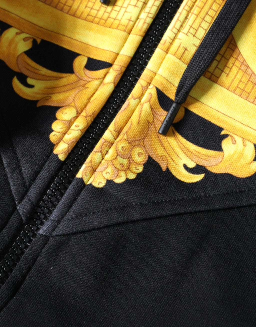 Versace Black Medusa Print Cotton Full Zip HoodieSweatshirt Sweater - Ginchy