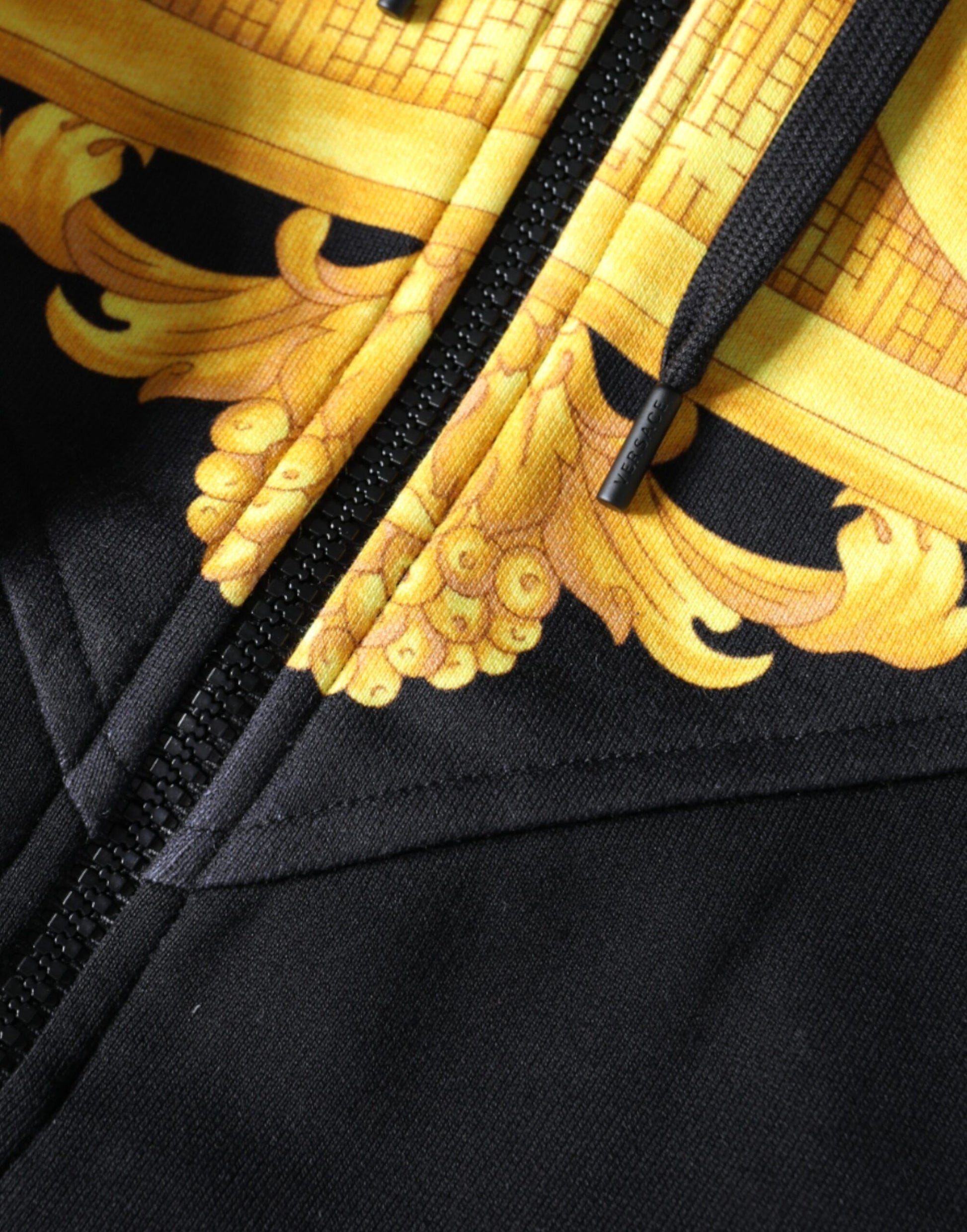 Versace Black Medusa Print Cotton Full Zip HoodieSweatshirt Sweater - Ginchy