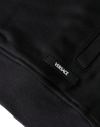 Versace Black Medusa Print Cotton Full Zip HoodieSweatshirt Sweater - Ginchy