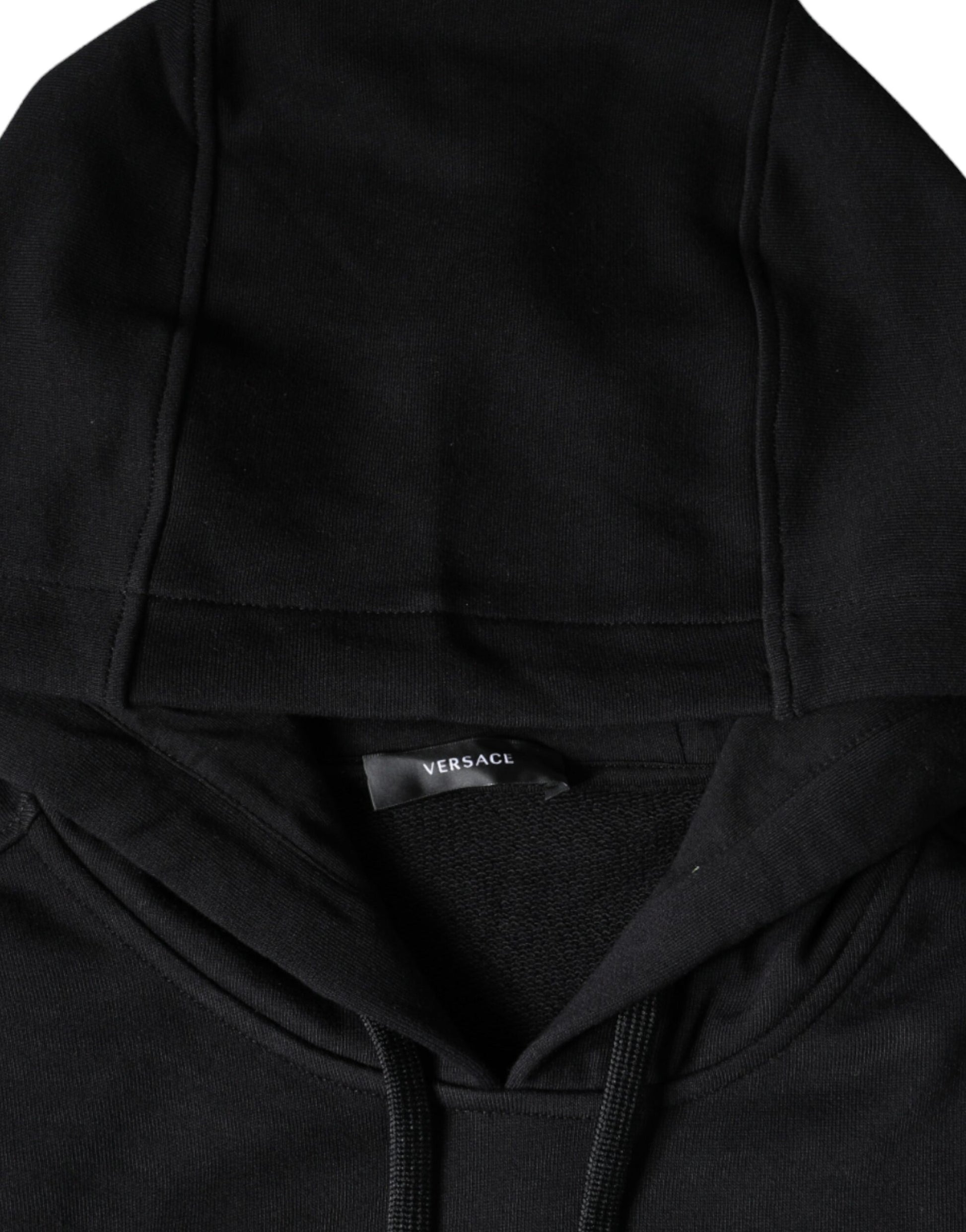 Versace Black Medusa Print Cotton HoodiePullover Sweatshirt Sweater - Ginchy
